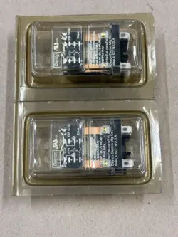 LOT OF 2 DAYTON 5YR14 RELAYS, 24VDC, 12A, 2PDT
