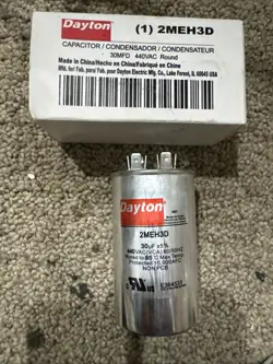 DAYTON RUN CAPACITOR 2MEH3D 30MFD 440 VAC FREE SHIPPING