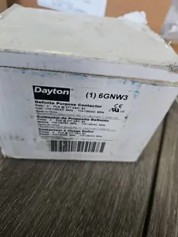 DAYTON 6GNW3 24VAC NON-REVERSING DEFINITE PURPOSE CONTACTOR 3P