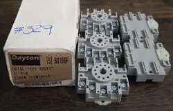 LOT OF 5 NEW DAYTON 6X156F OCTAL TYPE SOCKET SCREW TERMINALS 10A 300VAC