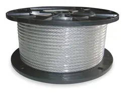 DAYTON 2VJD7 CABLE, 3/16 IN, L 50 FT, WLL 660 LB