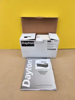 NEW DAYTON 45LW07 CONDENSTATE PUMP, 115V, 60HZ, 1.5A, 20' SHUTOFF W/OVERFLOW