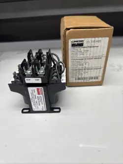 (NEW IN BOX) DAYTON 31EH85 CONTROL TRANSFORMER, 75 VA, 55°C, 24V AC, 120/240V AC