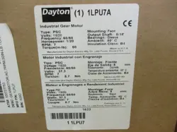 NEW DAYTON 1LPU7A GEAR MOTOR TYPE PSC 115/230V 1/20HP 7RPM
