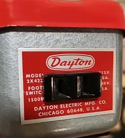 DAYTON 2X422 ELECTRIC FOOT PEDAL SWITCH TESTED