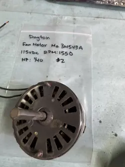 DAYTON 3M543A  #2 FAN MOTOR 115AC 1/40 HP 1550 USED TESTED