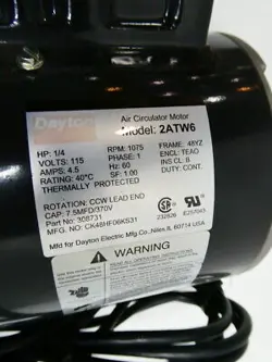 1/4HP 1075RPM