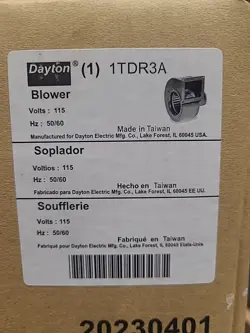 DAYTON 1TDR3 BLOWER, 273 CFM, 115V, 0.77A, 1640 RPM 190735147146