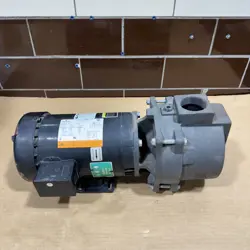 DAYTON TEEL 4XX78 SEWAGE TRASH SLUDGE PUMP 2 EMERSON BU74A 3HP ELECTRIC MOTOR