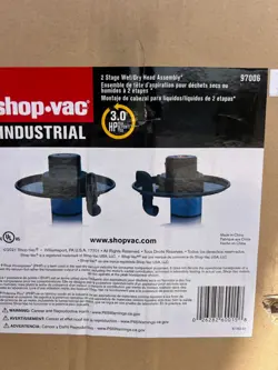 SHOP-VAC 970E DAYTON GRAINGER COMMERCIAL/ INDUSTRIAL DRUM-TOP VACUUM HEAD