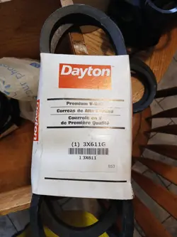 DAYTON V-BELT 3X611G B-53 OIL AND HEAT RESISTANT BRAND NEW