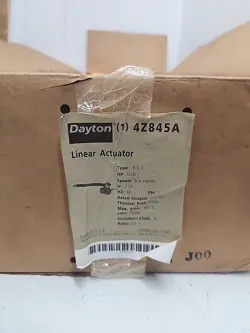 DAYTON LINEAR ACTUATOR 4Z845A C017 115V 60 HZ **NOS**