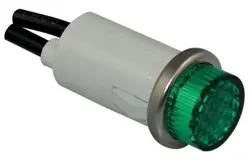 DAYTON 22NY50 RAISED INDICATOR LIGHT, GREEN, 120V