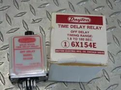 NEW DAYTON 6X154E TIME DELAY RELAY 1.8 - 180 SECOND RANGE