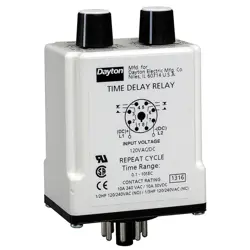 DAYTON 24EP27 SINFUNTIMEDELAYRELAY, 12VDC, 8PINS 24EP27