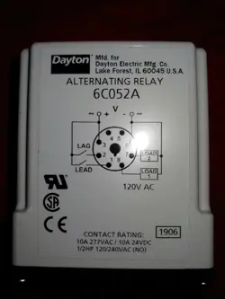 DAYTON ALTERNATING RELAY 6C052