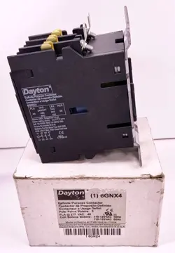 DAYTON 6GNX4 3 POLE DEFINITE PURPOSE CONTACTOR 40A 120 VAC : NEW OPEN BOX