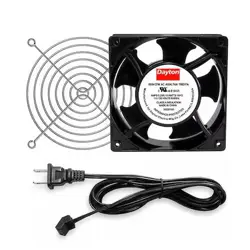 DAYTON 786EV7 SQUARE AXIAL FAN KIT, 120V AC, CAST ALUMINUM, 4 3/4 IN W.