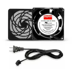 DAYTON 786EV2 SQUARE AXIAL FAN KIT, 120V AC, CAST ALUMINUM, 3 5/8 IN W.
