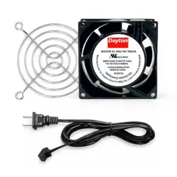 DAYTON 786EU8 SQUARE AXIAL FAN KIT, 120V AC, CAST ALUMINUM, 3 1/8 IN W.