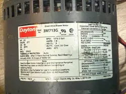 DAYTON 3M713G 1/3HP 277V AC 48YZ DIRECT DRIVE BLOWER MOTOR