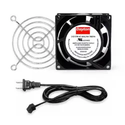 DAYTON 786EV1 SQUARE AXIAL FAN KIT, 120V AC, CAST ALUMINUM, 3 5/8 IN W.
