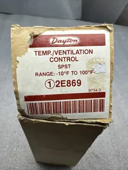 DAYTON 2E869 LINE VOLT MECHANICAL T-STAT -10 DEGREES TO 100    #DC