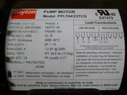 3PH 3450RPM