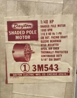 DAYTON 1/40 HP SHADED POLE MOTOR
