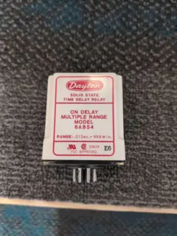 DAYTON # 6A854 SOLID STATE TIME DELAY RELAY