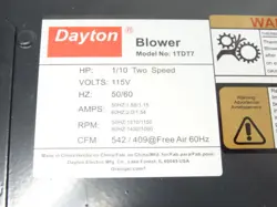 DAYTON 1TDT7 BLOWER