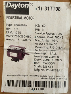230/460V AC NEW