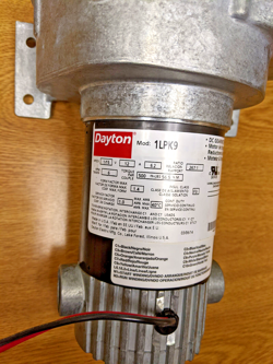 DAYTON 1LPK9 DC GEARMOTOR 6 RPM 12V TENV