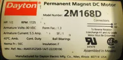 DAYTON 2M168D PERMANENT