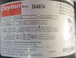DAYTON 3XA87A