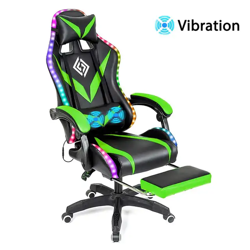 GAMING CHAIR RGB LIGHT OFFICE CHAIR BLUETOOTH SPEAKER GAMER COMPUTER CHAIR