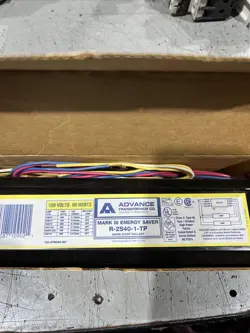 ADVANCE BALLAST R-2S40-1-TP FLUORESCENT BALLAST 2 LAMP 40W, 120V RAPID START