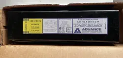 ADVANCE BALLAST MARK III ENERGY SAVER, NO. R-2E75-S-2-TP CLASS P TYPE 1, 120 V