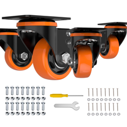 WHEELS ORANGE CASTERS