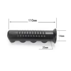EASY INSTALLATION ROUND TUBES HANDLES FOR WHEELBARROW 2PCS BLACK RUBBER
