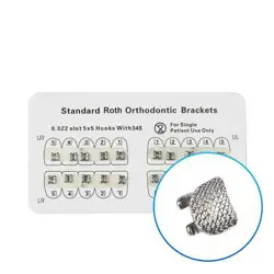 FOR EFFECTIVE TEETH ALIGNMENT TREATMENT 200 DENTAL BRACKETS WITH ROTH SYSTEM