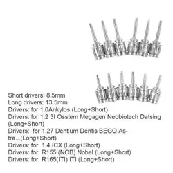 ENHANCE DENTAL IMPLANT REPAIRS: 2PC STAINLESS STEEL HAND SCREWDRIVERS SET -