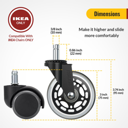 OFFICE CHAIR WHEELS