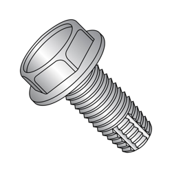18-8 STAINLESS STEEL THREAD CUTTING SCREW, PLAIN FINISH, HEX WASHER HEAD, TYPE