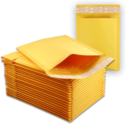 25  5 X 10 KRAFT BUBBLE MAILERS SIZE #00 SELF SEALING BULK PADDED SHIPP
