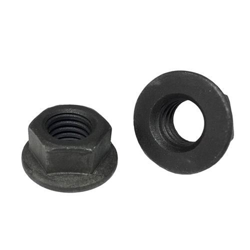 (50) M6-1.0 HEX FLANGE NUTS CLASS 10 PHOSPHATE & OIL