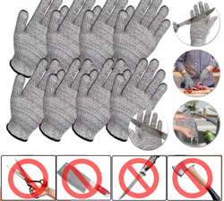 LOT OF 3 BUTCHER GLOVE CUT PROOF STAB RESISTANT SAFETY GLOVES SIZE X-LARGE