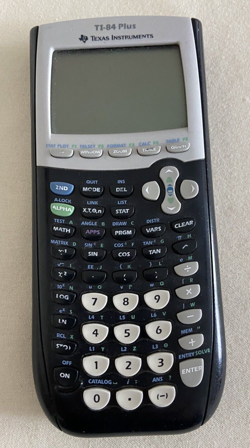 TEXAS INSTRUMENTS TI-84 PLUS GRAPHING CALCULATOR - BLACK - TESTED