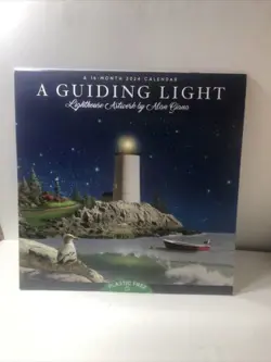 A GUIDING LIGHT BY ALAN GIANA 2024 16 MONTH WALL CALENDAR NEW