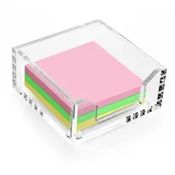 ACRYLIC STICKY NOTE HOLDER CLEAR ACRYLIC MENO STICKY NOTE HOLDER - 1 PACK